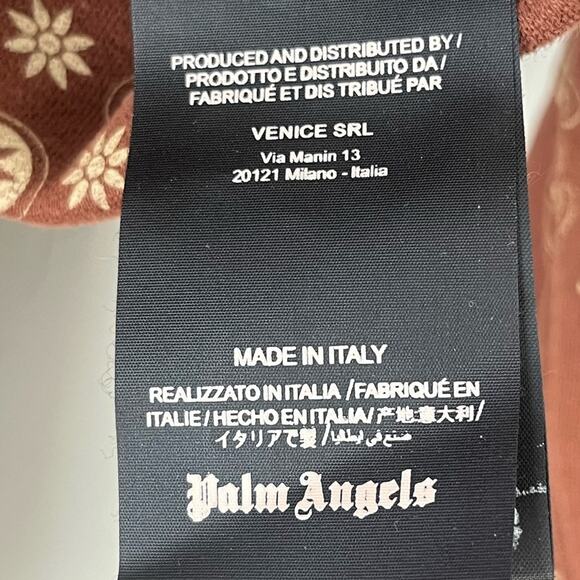 Palm Angels Bandana print cotton-jersey hoodie brown large NWOT - Picture 10 of 12